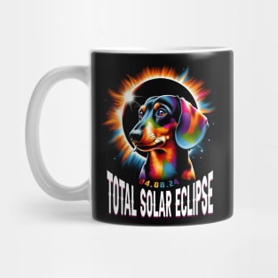 Sunlit Dachshund Eclipse: Fashionable Tee for Dachshund Lovers and Eclipses Mug